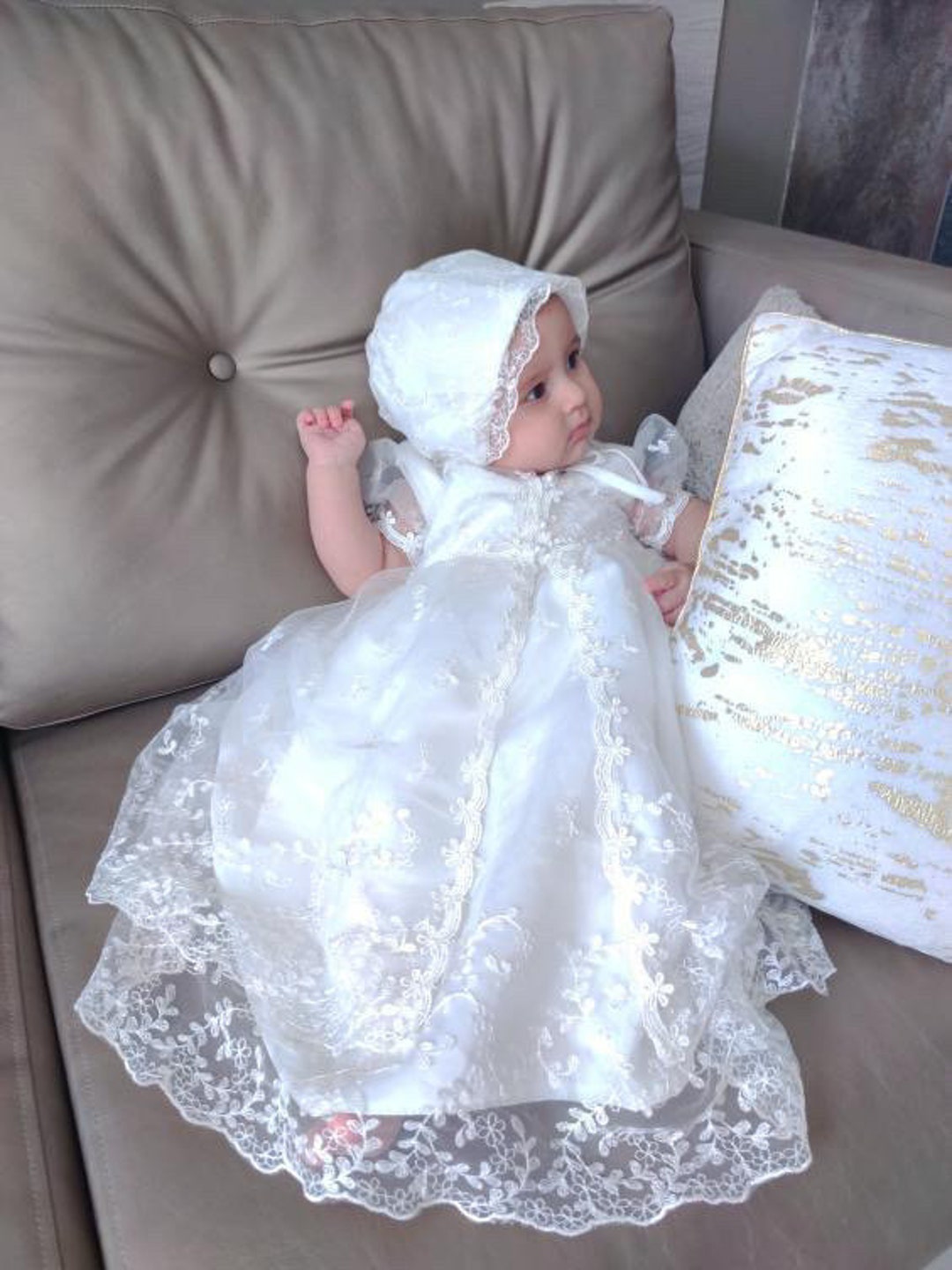 Baby Girls Baptism Dress Baby Girls Christening Gown Etsy