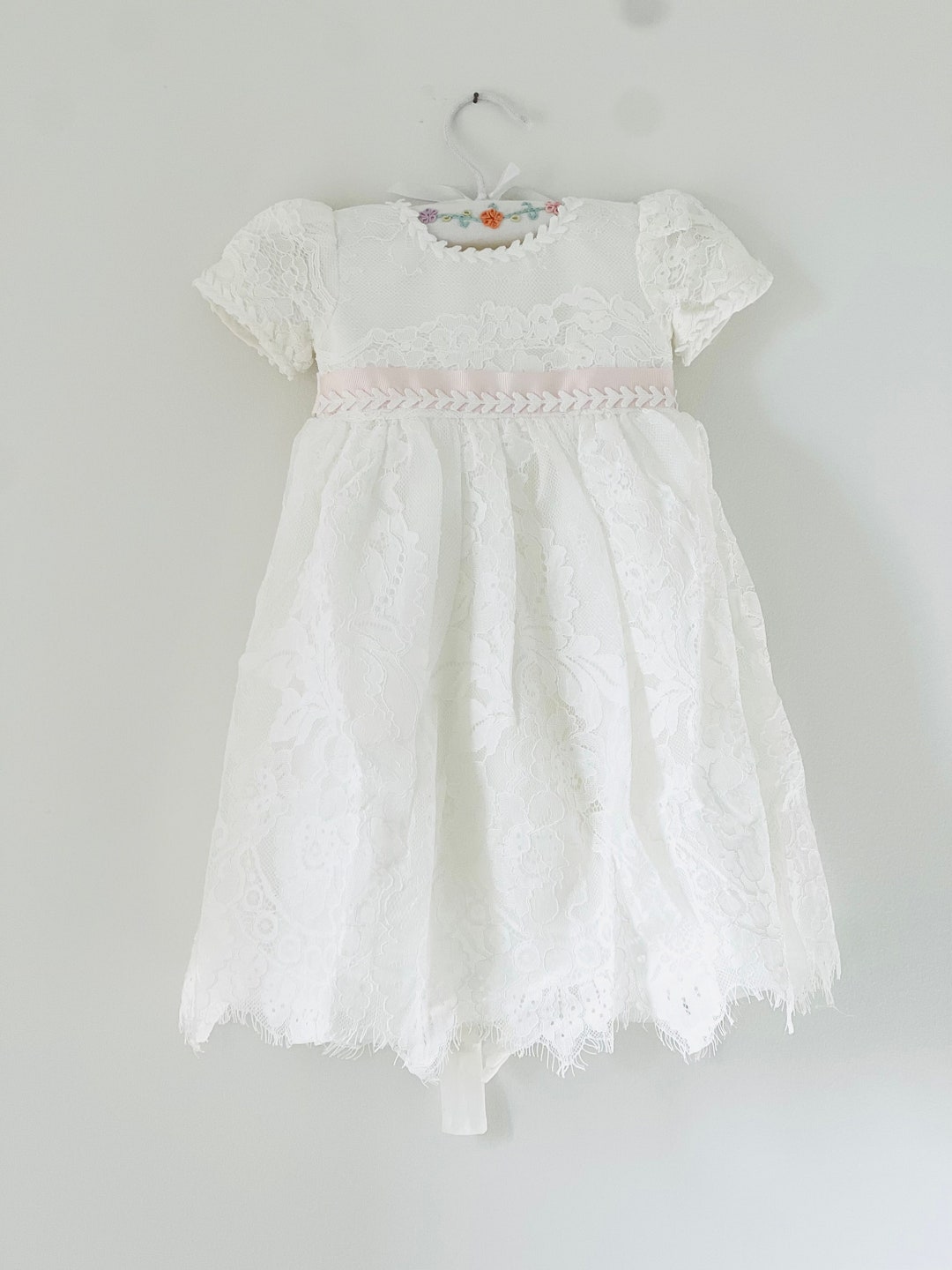 Baby Girls Baptism Dress, Baby Girls Christening Gown, Complete Baby