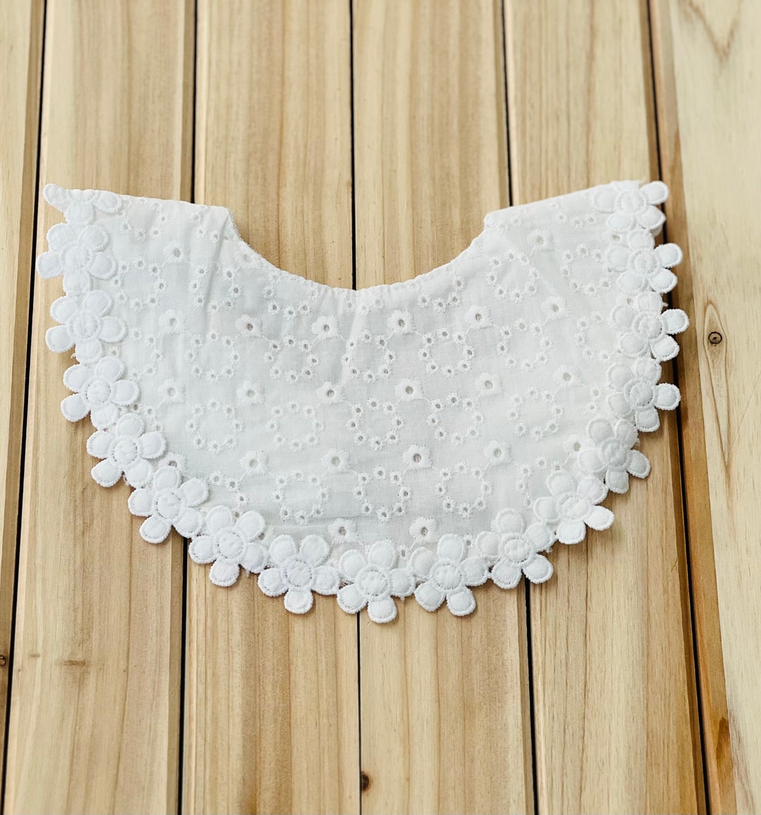 White Lace Christening Bib, White Baptism Bib, Baptism Bib for Girl