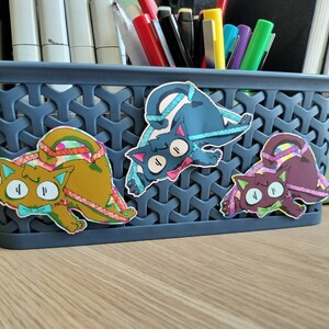 Walking Kitty Sticker- cute cat stickers for home decor