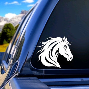 Horse Head Silhouette Vinyl Die Cut Decal|Car Window|Laptop|Truck|Equestrian Sticker|Best Friend Gift|Horse Lover|Equestrian Gift|Minimalist
