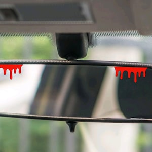 Dripping Blood Removable Vinyl Die Cut Decals|Halloween|Creepy|Rearview Mirror Decals|Friend Gift|Spooky Season