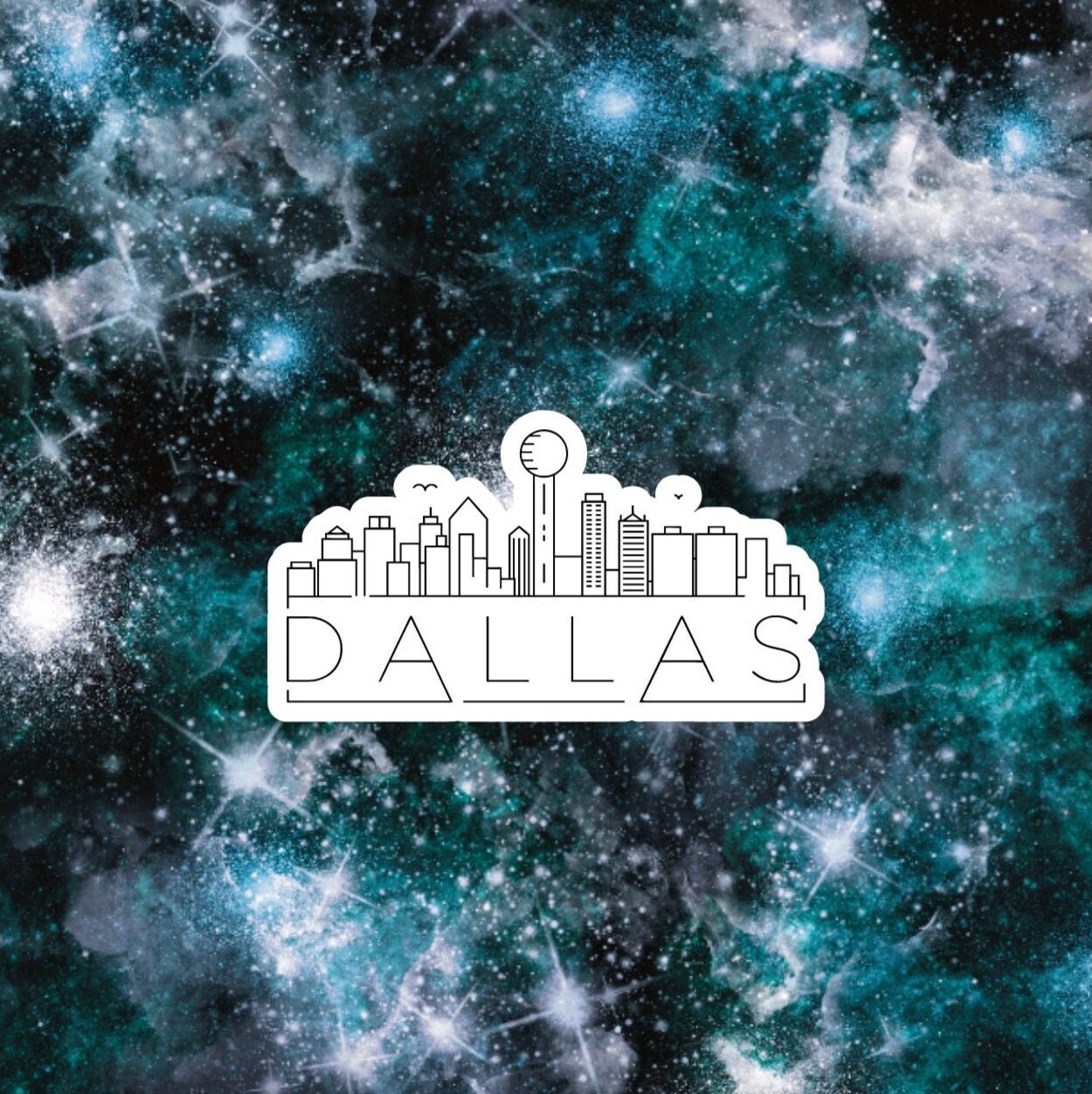 Dallas City Skyline Vinyl Die Cut Sticker|texas|travel Sticker|laptop ...