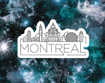 Montreal Quebec City Skyline Vinyl Die Cut Sticker|Best Friend Gift|Travel Sticker|Travel Wallet|Journal|Planner|Laptop|Birthday