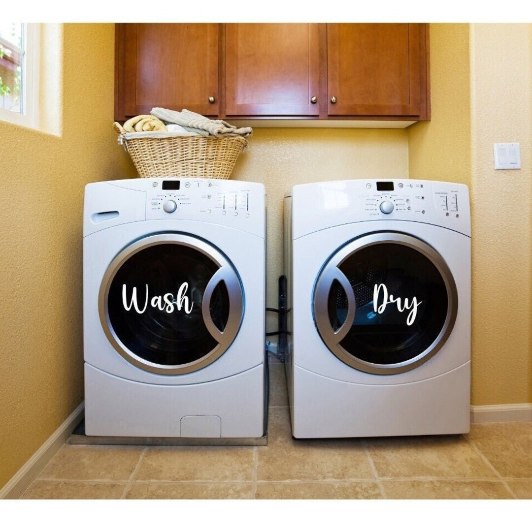 Laundry Room Vinyl Die Cut Decals|wash and Dry Decal|housewarming Gift ...