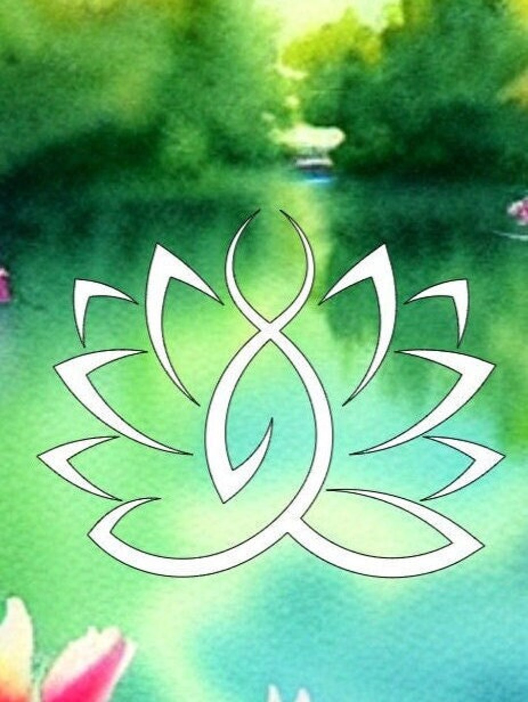 Lotus Flower Vinyl Decalcar Windowlaptopphonefriend Etsy