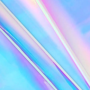 May include: Abstract iridescent background with blue, purple, and pink hues. The colors shift and change depending on the angle of light.