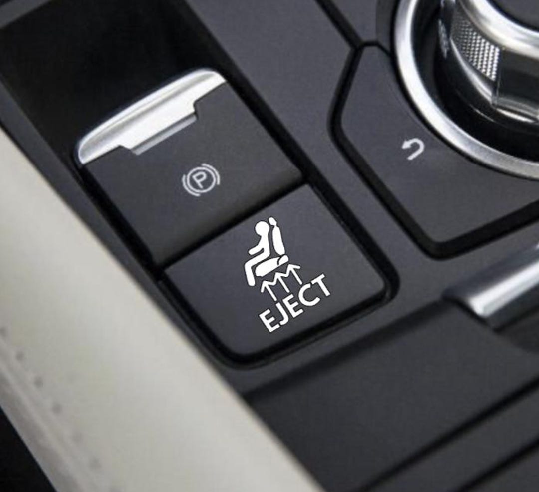 Ejector Button Sticker Eject Blank Button Decal for Car Truck Boat Rv| Eject Passenger|premium ...