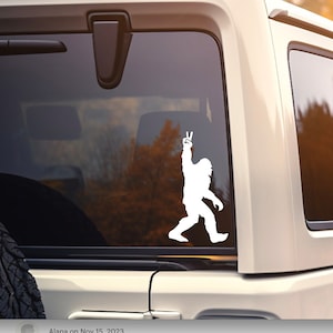 Bigfoot Peace Sign Vinyl Die Cut Decal|Sasquatch|RV Camper Decal|Car Decal|Birthday Gift|For Him|For Her|Best Friend Gift|Yeti|Laptop|Hydro
