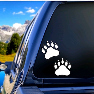 Set Of 2 Bear Claw Vinyl Die Cut Decal|Car|Truck|Rear Window|Birthday Gift|Laptop|Fathers Day Gift|Truck Bling|Weatherproof