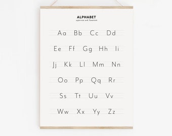 Minimalist Alphabet Print | Playroom Wall Art, Nursery Wall Art, Nursery Decor, Kid’s Room Decor, Prints Wall Art, ABC | DIGITAL DOWNLOAD