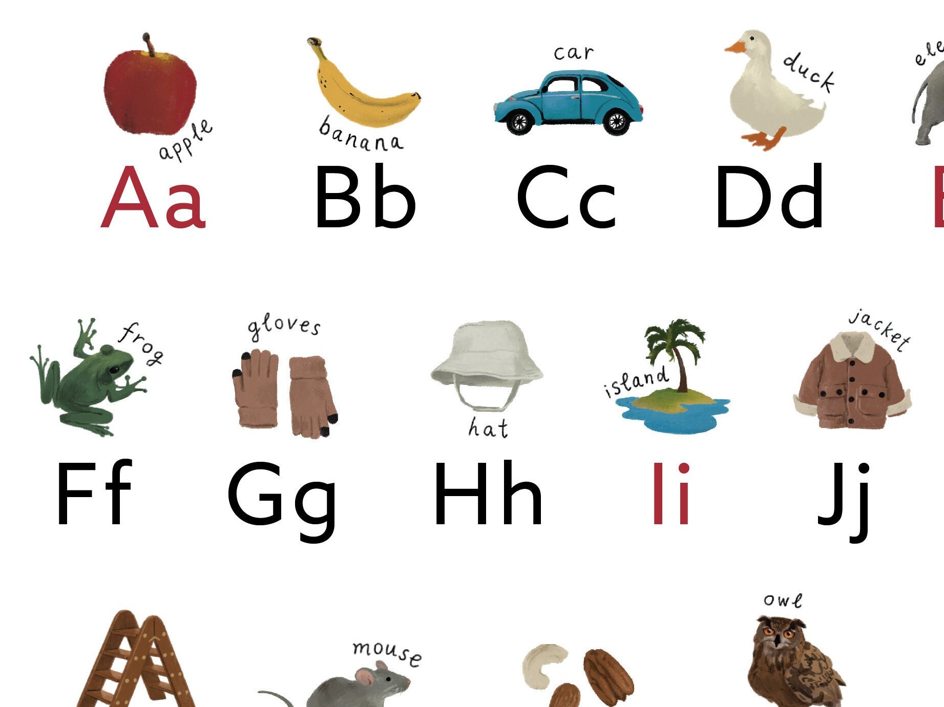 Alphabet Educational Print | Playroom Wall Art, Nursery Wall Art ...