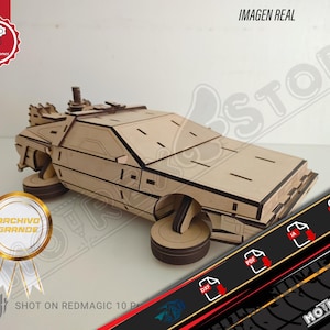 Delorean Back to the Future 3mm Modified CNC Laser Cut Dxf, AI, CDR, PDF, SVG, Etc.