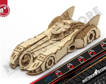 Batmobile 1995 Files 3mm Cnc laser cut Dxf, Ai, Cdr, Pdf, Svg. Etc