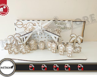 Medium Manger in box 3mm Cnc laser cut file Dxf, Ai, Cdr, Pdf, Svg. Etc