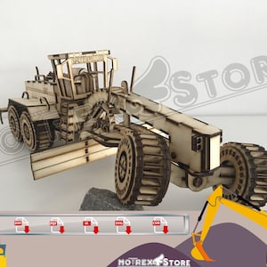Archivos Motoniveladora Cat 24H Cnc laser cut Dxf, Ai, Cdr, Pdf, Svg. Etc