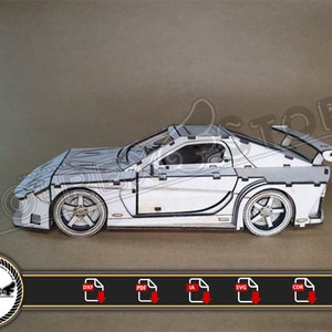 Archivos Mazda rx7 Tokyodrift cnc laser cut Dxf, Ai, Cdr, Pdf, Svg. Etc ...