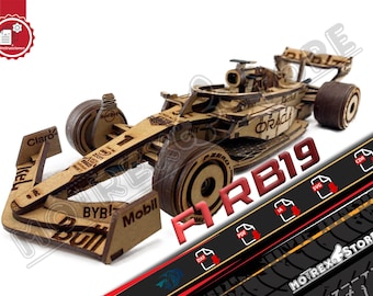 F1 Redbull RB19 3mm cnc laser cut file Dxf, Ai, Cdr, Pdf, Svg files. Etc