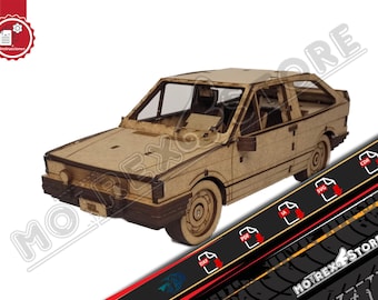 Volkswagen Gol GTS 1990 3mm cnc laser cut file Dxf, Ai, Cdr, Pdf, Svg. Etc