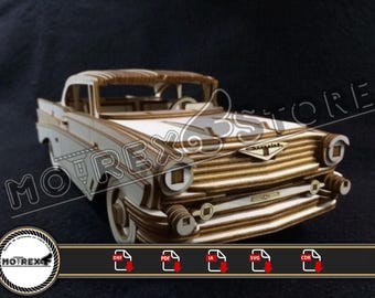 Chevrolet Bel air 1957 cnc laser cut files Dxf, Ai, Cdr, Pdf, Svg. Etc