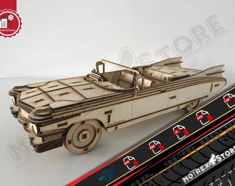 Cadillac 1959 convertible files 3mm cnc laser cut file Dxf, Ai, Cdr, Pdf, Svg. Etc