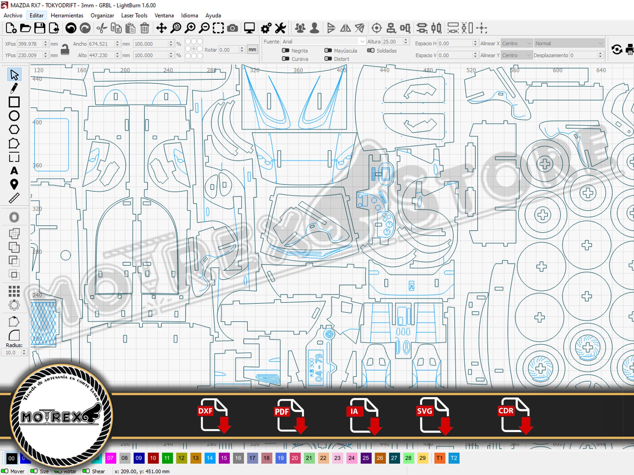 Mazda Rx7 Tokyodrift Cnc Laser Cut Dxf, Ai, Cdr, Pdf, Svg Files. Etc - Etsy