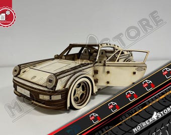 Porche 964 turbo Cnc laser cut Dxf, Ai, Cdr, Pdf, Svg files. Etc