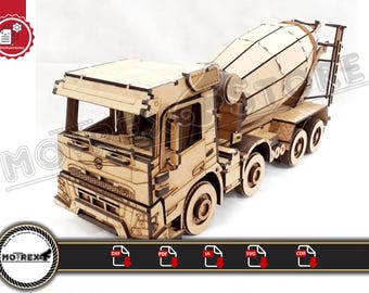 Volvo 430 mixer truck files CNC laser cut files, AI, DXF, SVG, CDR, Pdf