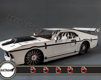 Ford Mustang cnc laser cut Dxf, Ai, Cdr, Pdf, Svg files. Etc