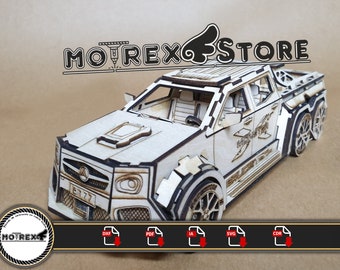 Mercedes X monster Cnc laser cut Dxf, Ai, Cdr, Pdf, Svg files. Etc