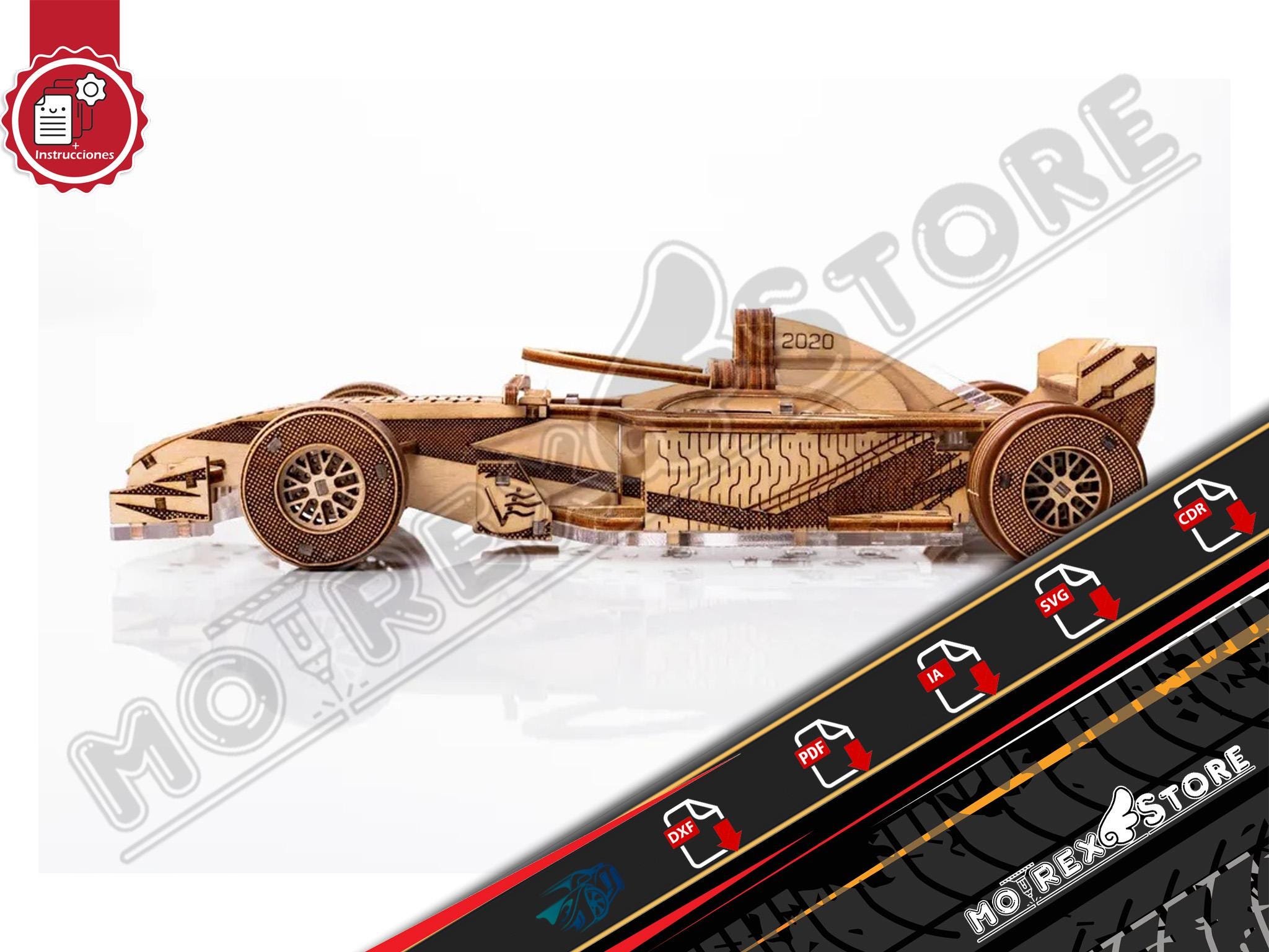 F1 Racer V3 Files 3mm Cnc Laser Cut File Dxf, Ai, Cdr, Pdf, Svg