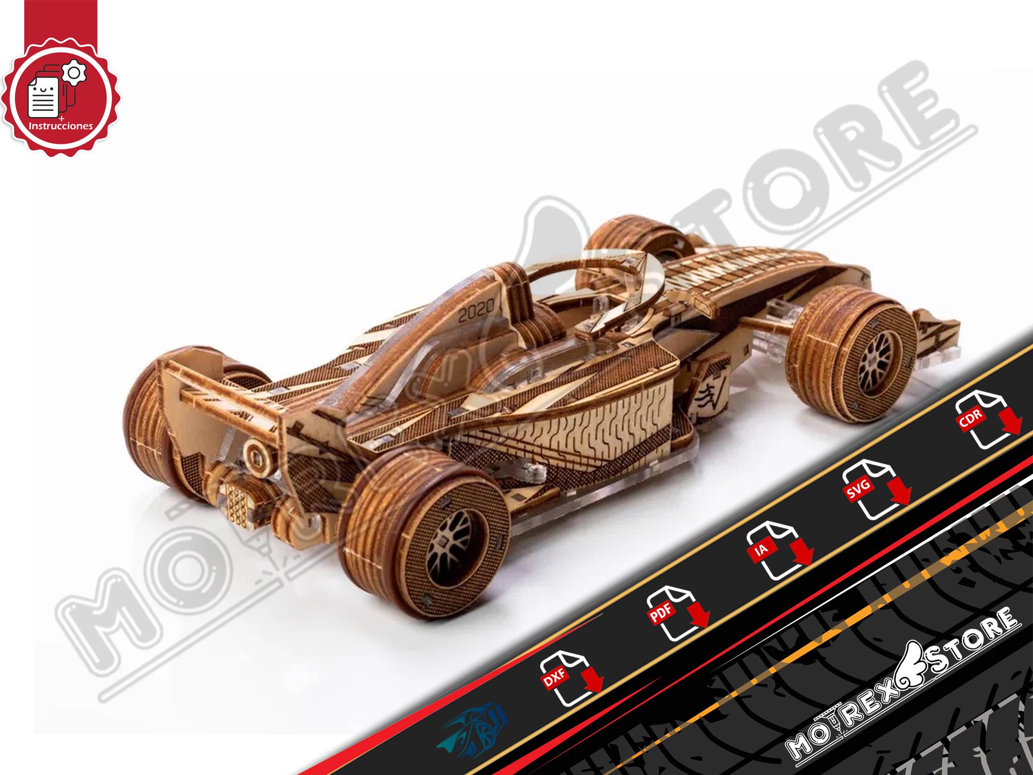 リッキーラット FORMULA 1 レーサー組立キット F1 Racer V3 Files 3mm Cnc Laser Cut File Dxf, Ai, Cdr, Pdf, Svg