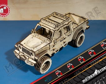 Jeep GL 3mm cnc laser cut file Dxf, Ai, Cdr, Pdf, Svg files. Etc