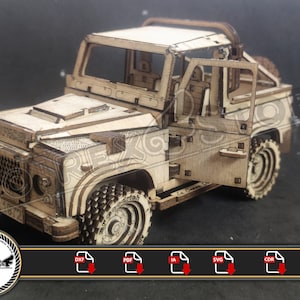 Land rover defender cnc laser cut Dxf, Ai, Cdr, Pdf, Svg files. Etc
