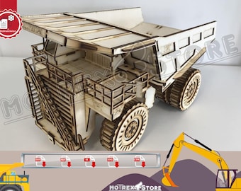 Files Mining truck CAT 797 Cnc laser cut Dxf, Ai, Cdr, Pdf, Svg. Etc