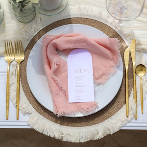 Blush Pink Napkins Cloth Napkins Modern Wedding Napkins Reusable Napkins Cloth Napkins Cotton Rustic Wedding Napkins Cheesecloth image 2