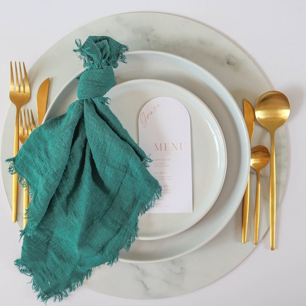 Emerald Green Cloth Napkins - Cloth Napkins Modern - Wedding Napkins - Reusable Napkins - Cloth Napkins Cotton -Wedding Decorations - Linen