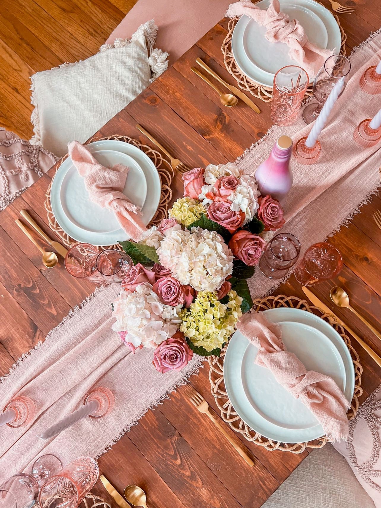 Blush Pink Napkins Linen Viscose Napkins Bulk Wedding Table 