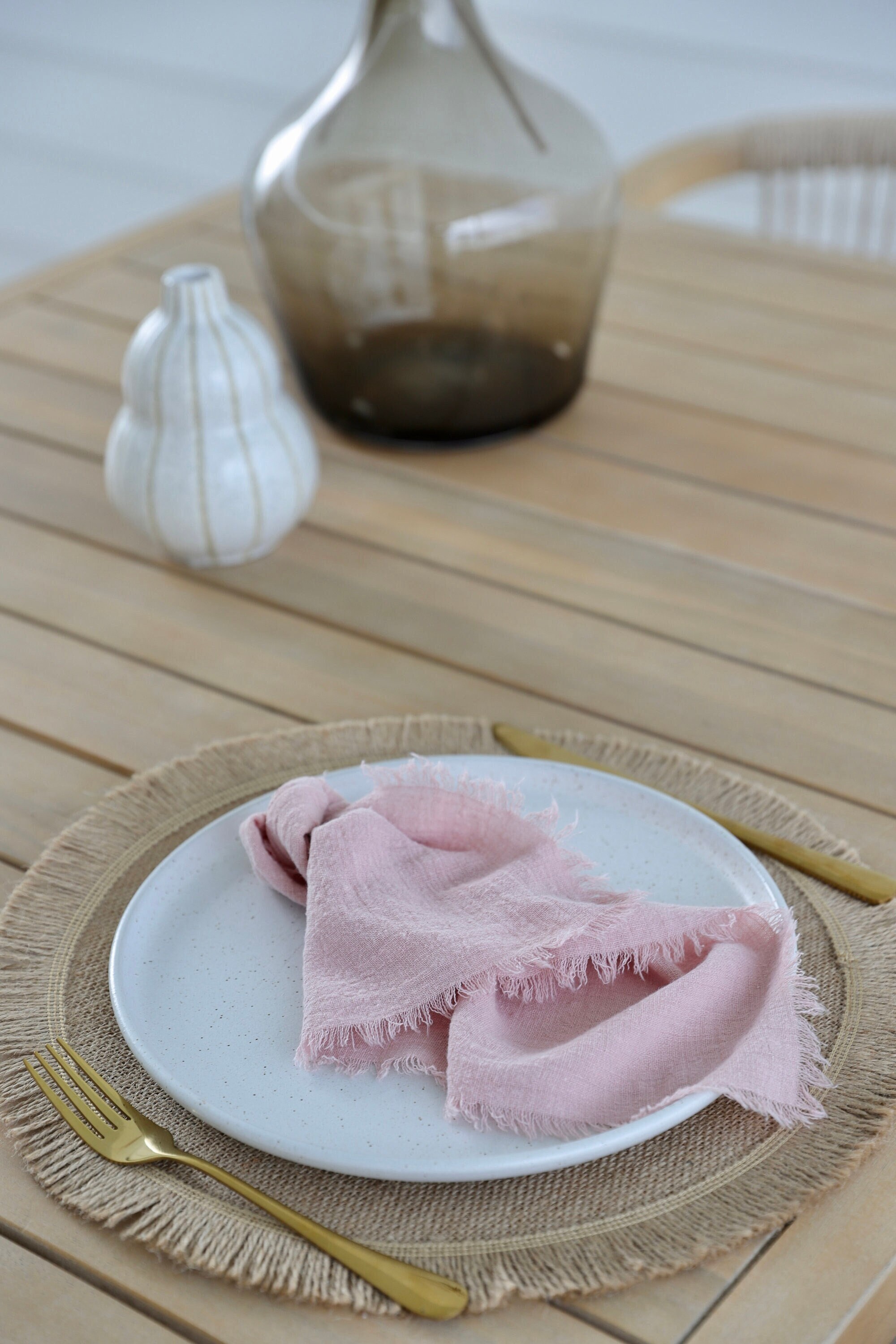 Pale Pink Napkins Cloth Napkins Modern Wedding Napkins Etsy Australia