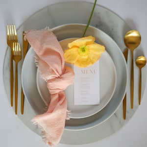 Blush Pink Napkins Cloth Napkins Modern Wedding Napkins Reusable Napkins Cloth Napkins Cotton Rustic Wedding Napkins Cheesecloth image 3