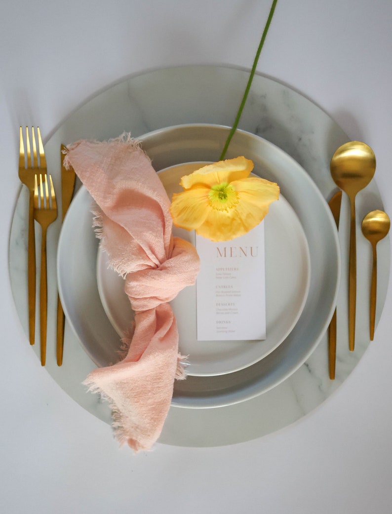 Blush Pink Napkins Cloth Napkins Modern Wedding Napkins Reusable Napkins Cloth Napkins Cotton Rustic Wedding Napkins Cheesecloth image 3