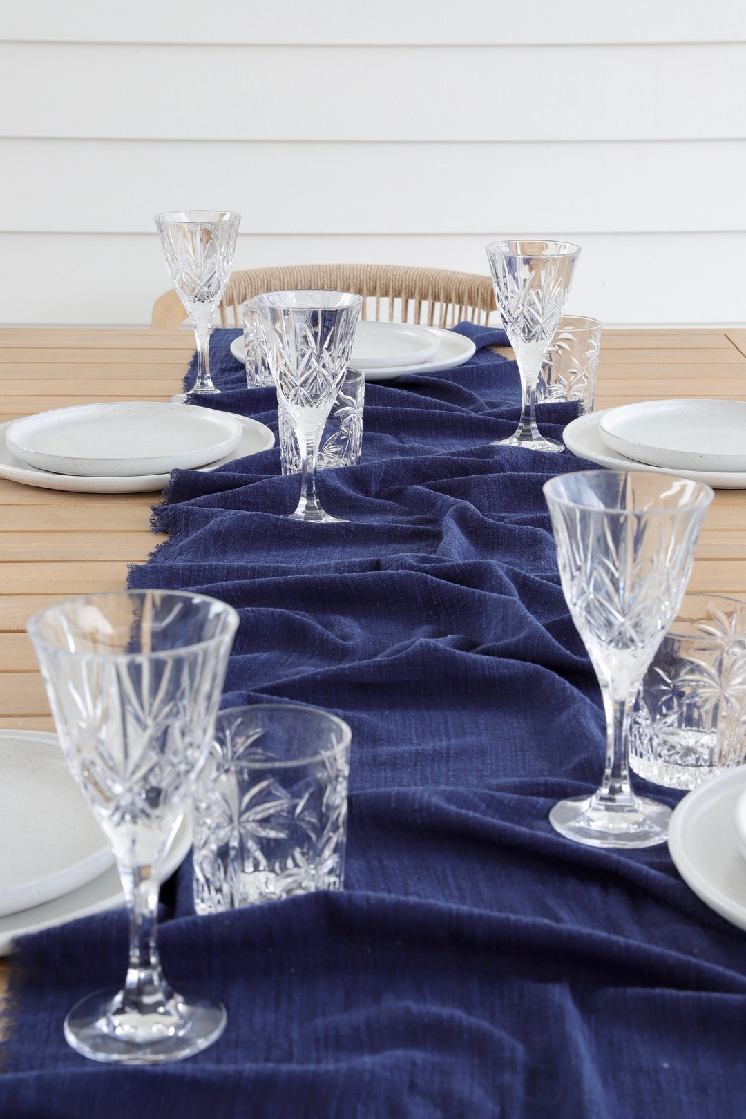 Navy Blue Table Runners Handmade Cotton Table Runner Table Runners Wedding Rustic Table Runners