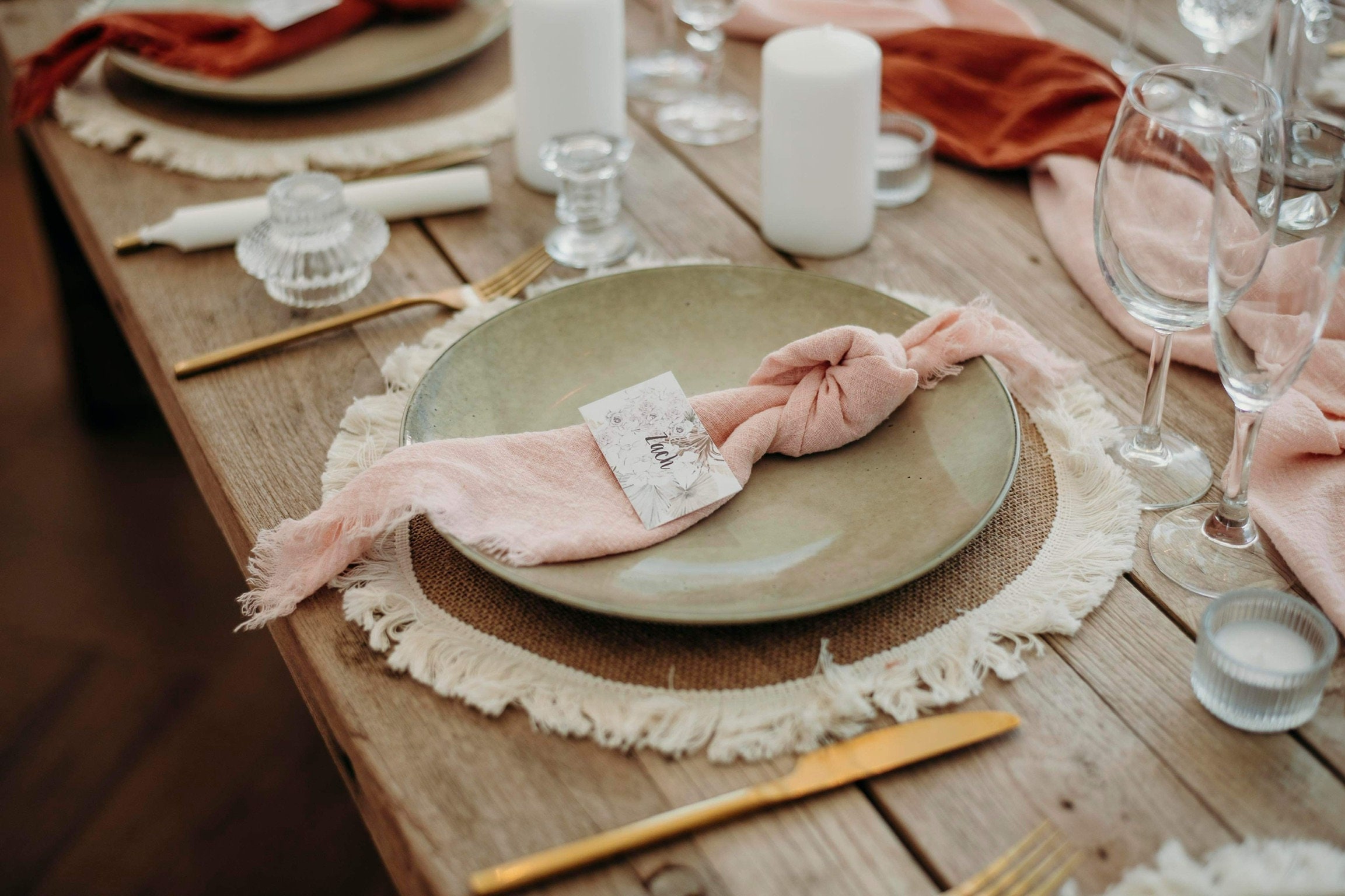 Pale Pink Napkins Cloth Napkins Modern Wedding Napkins Etsy Australia