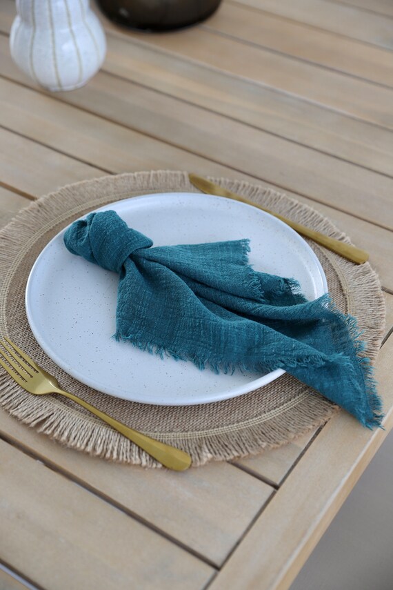 Emerald Green Cloth Napkins Cloth Napkins Modern Wedding Etsy