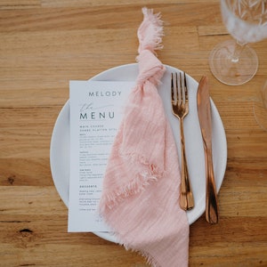 Servilletas rosa pálido - Servilletas de tela modernas - Servilletas de boda - Servilletas reutilizables - Servilletas de tela de algodón - Servilletas de lino - Servilletas de gasa