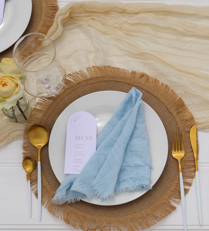 Fringe Placemats Rattan Placemats Boho Wedding Rustic Etsy