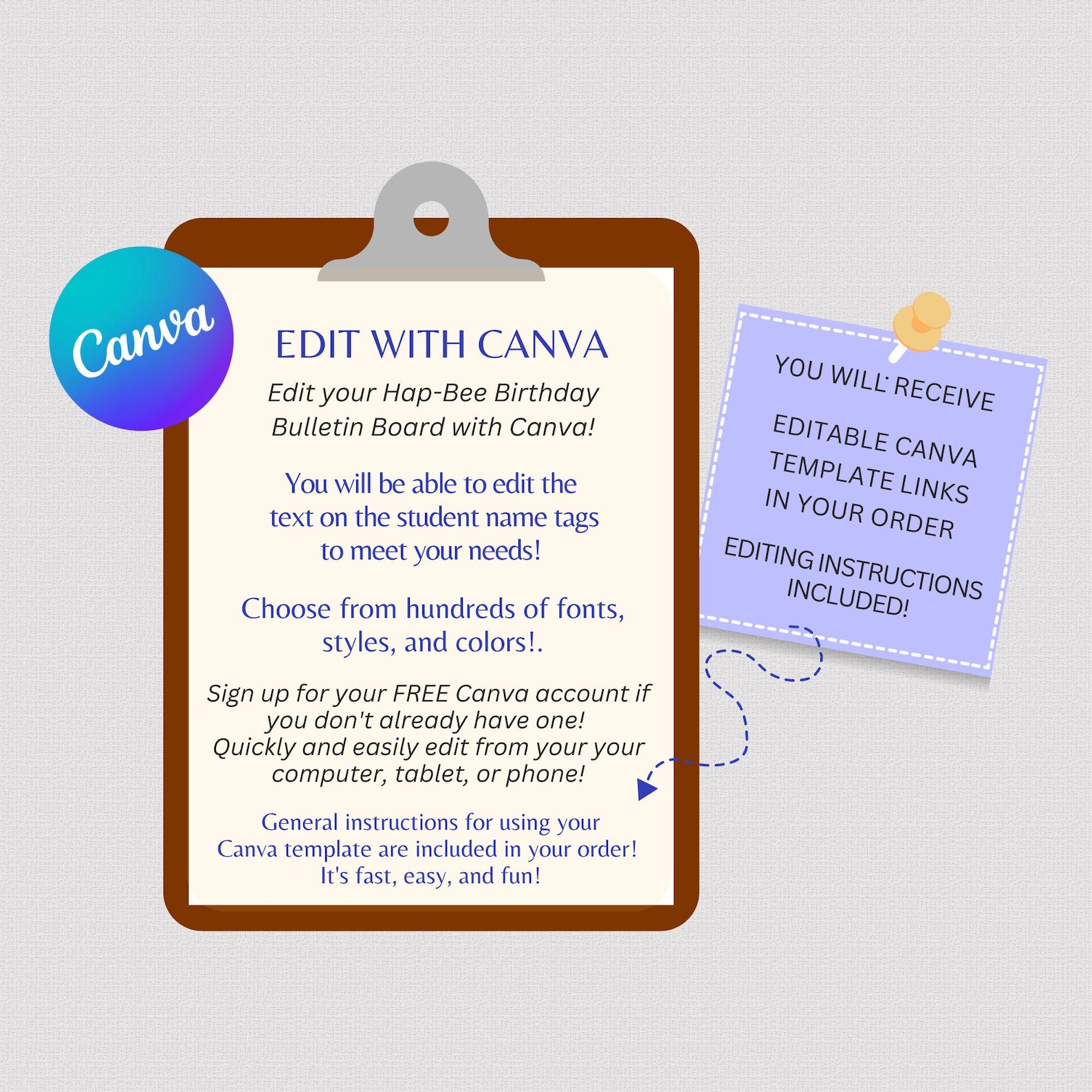 BEE THEME BIRTHDAY Bulletin Board, Editable Honey Bee Birthday Display ...