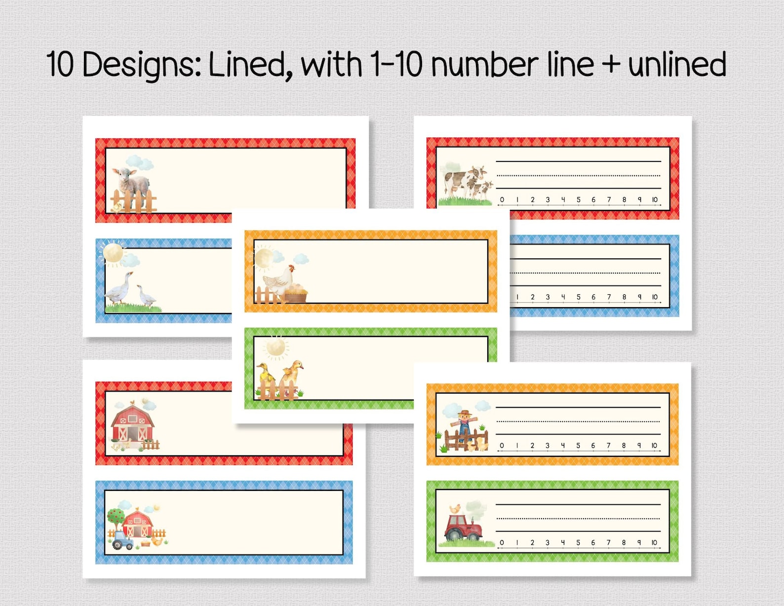 FARM THEME DESK Name Tags, Printable Farm Theme Desk Name Plates ...