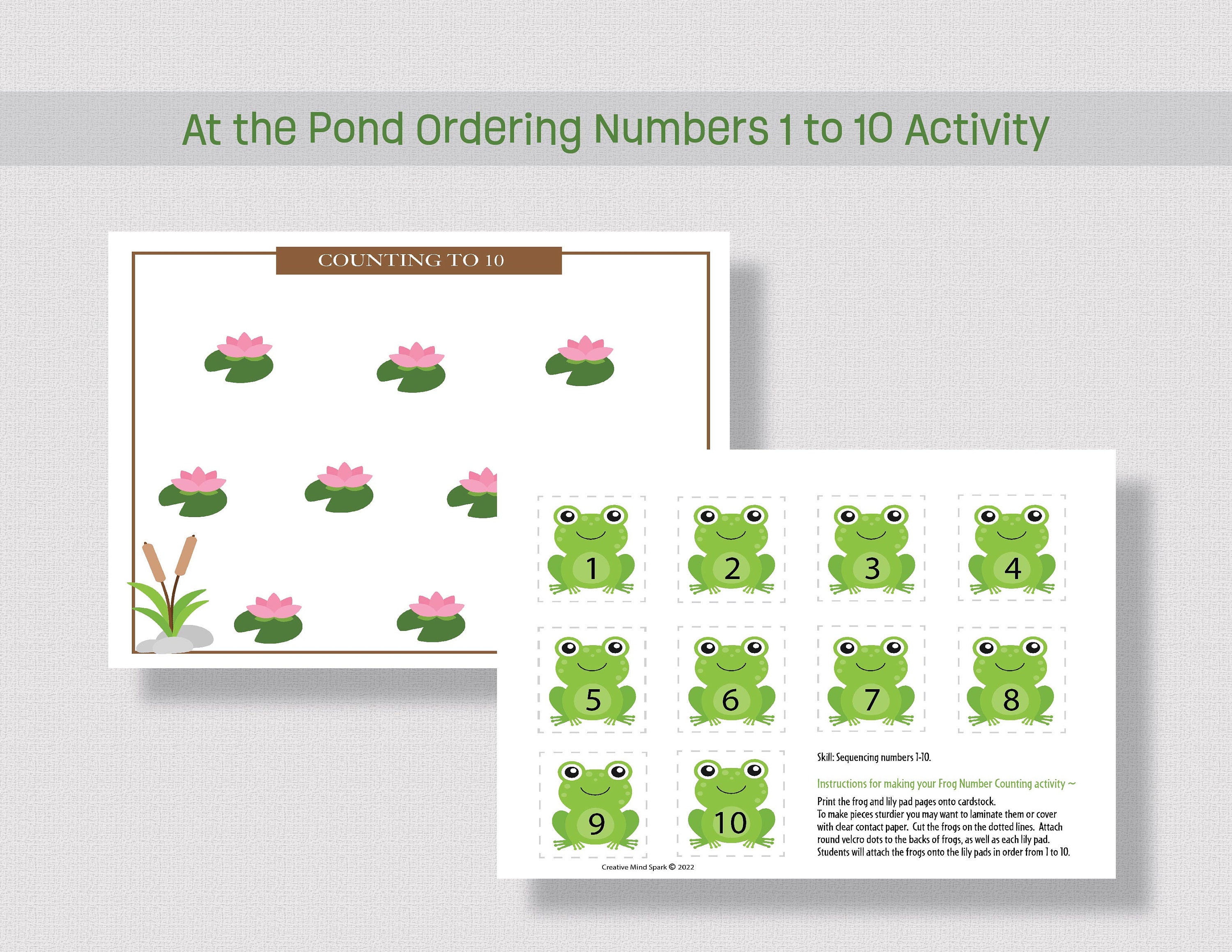 Number Counting Activity Pack Printable Bundle, Number Matching, Math ...