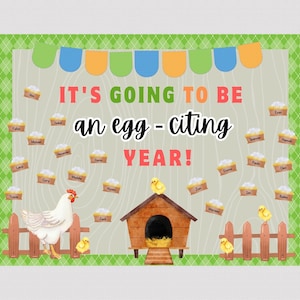 FARM THEME BACK To School Bulletin Board, Editable Farm Theme Bulletin Board , Printable Farm Theme Classroom Bulletin Board, Primary Grades